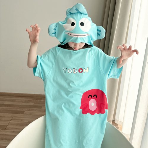小丑鱼连帽睡裙2026宝宝夏季新品