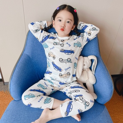 男孩小汽车睡衣莫代尔纤维空调服