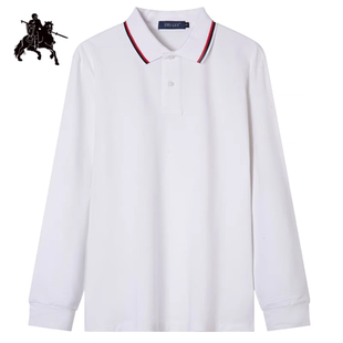 純棉有翻領(lǐng)t恤定制印logo休閑寬松工作服文化衫 polo衫 女長袖 春裝