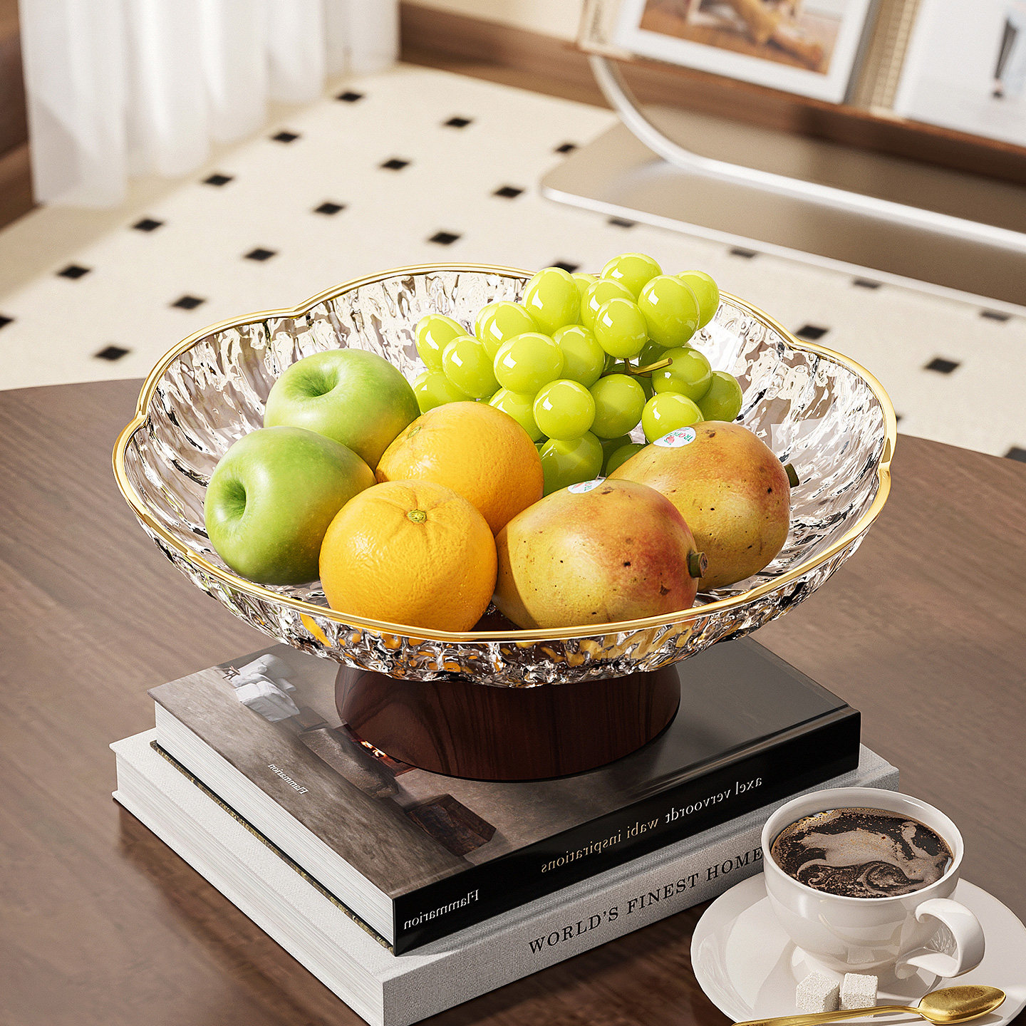 2026新款仿木纹复古风高脚可沥水果盘家用客厅茶几干果零食摆放盘,餐饮具,果盆/果盘/果篮,淘宝优惠券,粉丝福利购,淘宝优惠卷