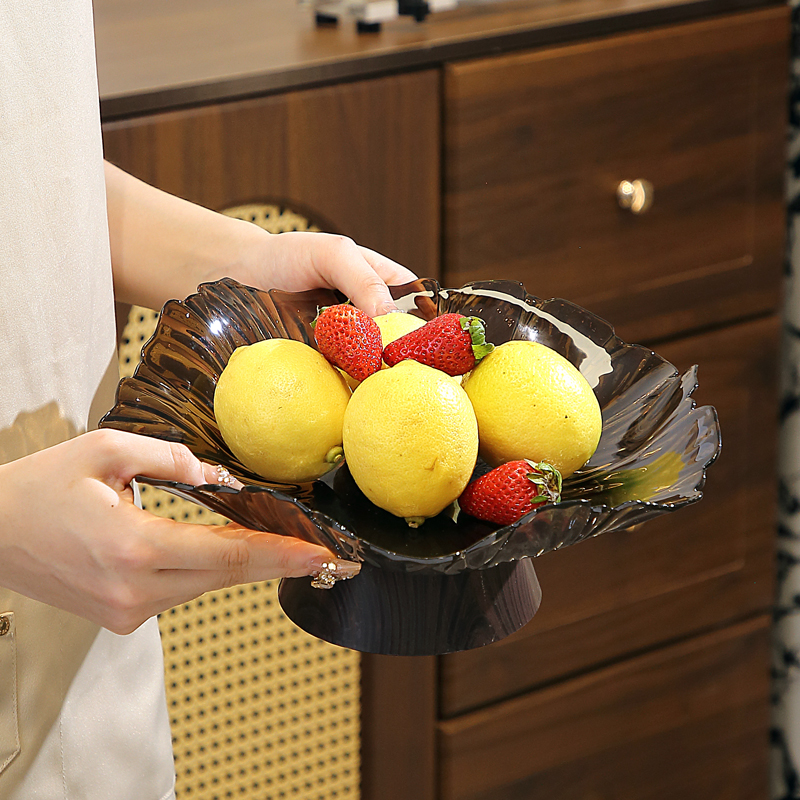 2025新款中古风水果盘零食干果盘