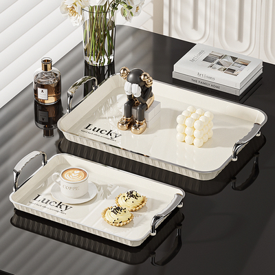 轻奢托盘家用茶盘杯子茶具收纳盘