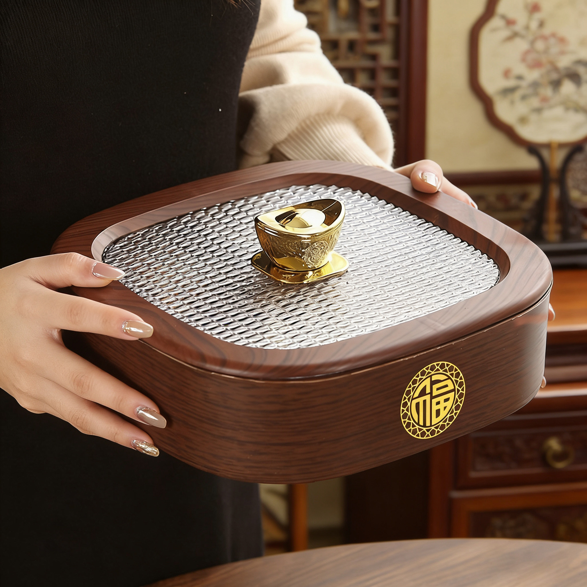 仿木纹复古风干果盒客厅家用零食糖果收纳盒网红新款坚果瓜子果盘,餐饮具,果盆/果盘/果篮,淘宝优惠券,粉丝福利购,淘宝优惠卷