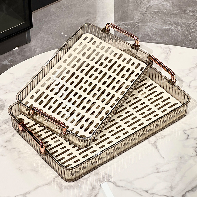 轻奢茶盘2025新款家用茶杯沥水托盘长方形客厅茶几茶具杯子收纳盘,餐饮具,餐用托盘,淘宝优惠券,粉丝福利购,淘宝优惠卷