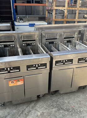 Frymaster双缸四槽的型号FPRE214 - 4CSE二手商用开口油炸锅