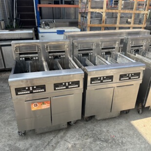 Frymaster双缸四槽的型号FPRE214 - 4CSE二手商用开口油炸锅