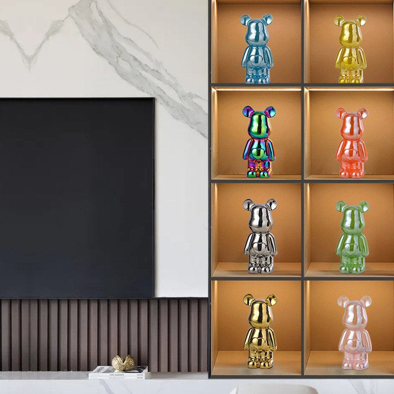 网红爱心暴力熊存钱罐摆件