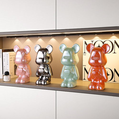 轻奢高级感暴力熊装饰品摆件