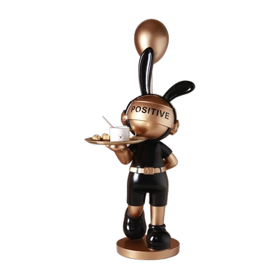 【清仓特价捡漏】大型落地暴力熊太空兔客厅沙发旁托盘落地摆件