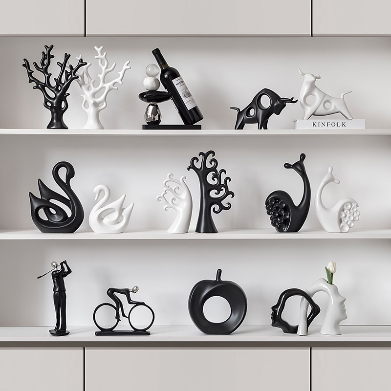 现代简约桌面玄关陶瓷软装摆件家居客厅酒柜电视柜装饰品乔迁礼物,家居饰品,装饰摆件,淘宝优惠券,粉丝福利购,淘宝优惠卷