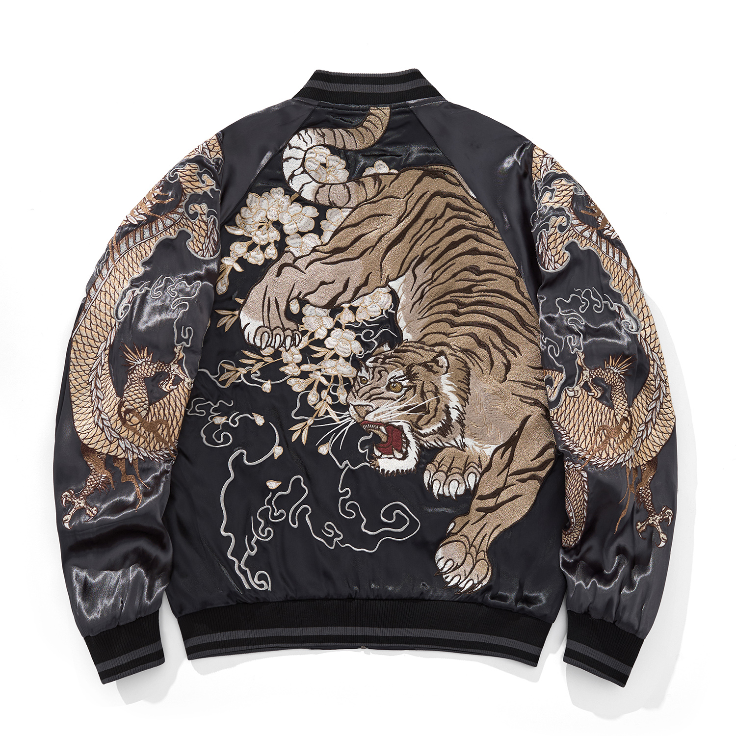 Sukajan横须贺重工龙虎刺绣夹克外套男棒球服国潮神兽上衣春秋新