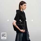 ins休闲运动风2026春夏季 HAVVA连帽短袖 T恤女小众别致半袖 T78161