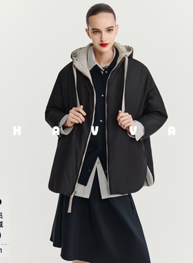HAVVA可两面穿连帽抽绳羽绒服舒适保暖女士外套2025冬季Y3-2523