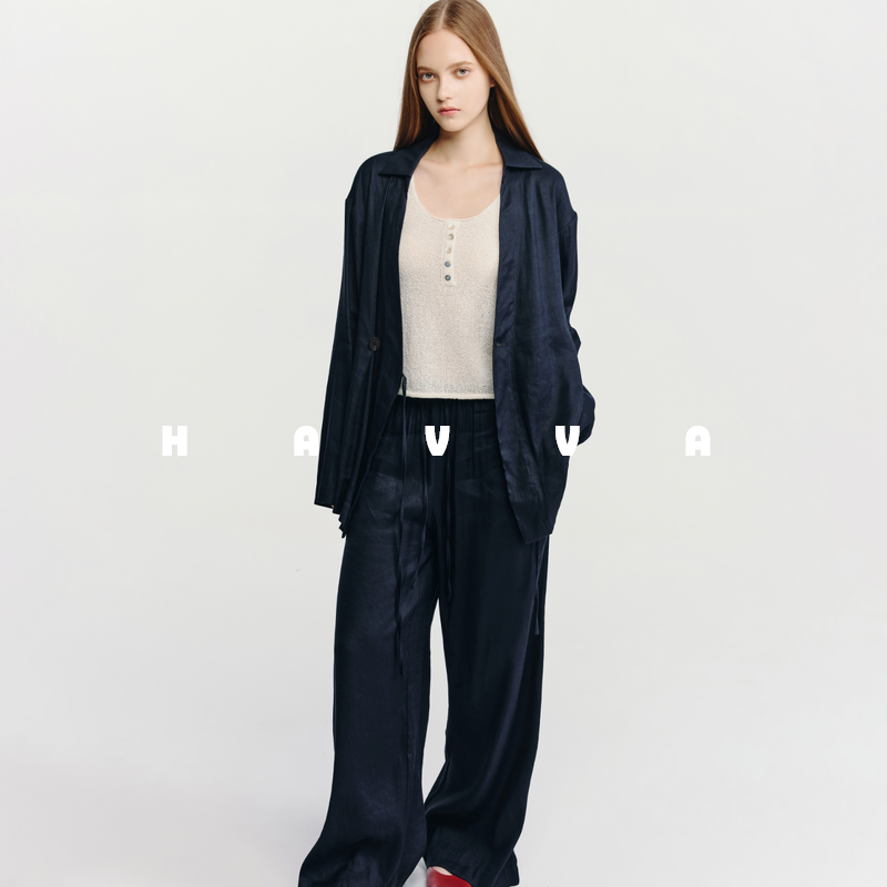 HAVVA慵懒感一粒扣衬衫外套高级感穿搭女士开衫2026春季C3-5443,女装/女士精品,衬衫,淘宝优惠券,粉丝福利购,淘宝优惠卷