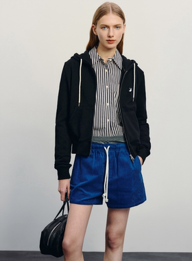 HAVVA运动风连帽卫衣开衫外套松弛感穿搭女上衣2026春季W3-18980