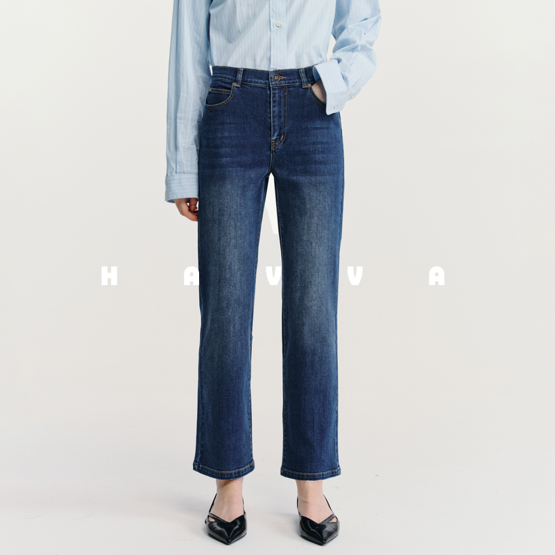 HAVVA经典版型直筒牛仔裤遮胯显瘦好搭女士裤子2026春季KN3-5683,女装/女士精品,牛仔裤,淘宝优惠券,粉丝福利购,淘宝优惠卷