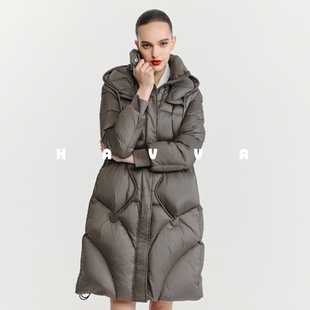 HAVVA超好看高充绒量加厚羽绒服高蓬松连帽外套2025冬Y3 2632