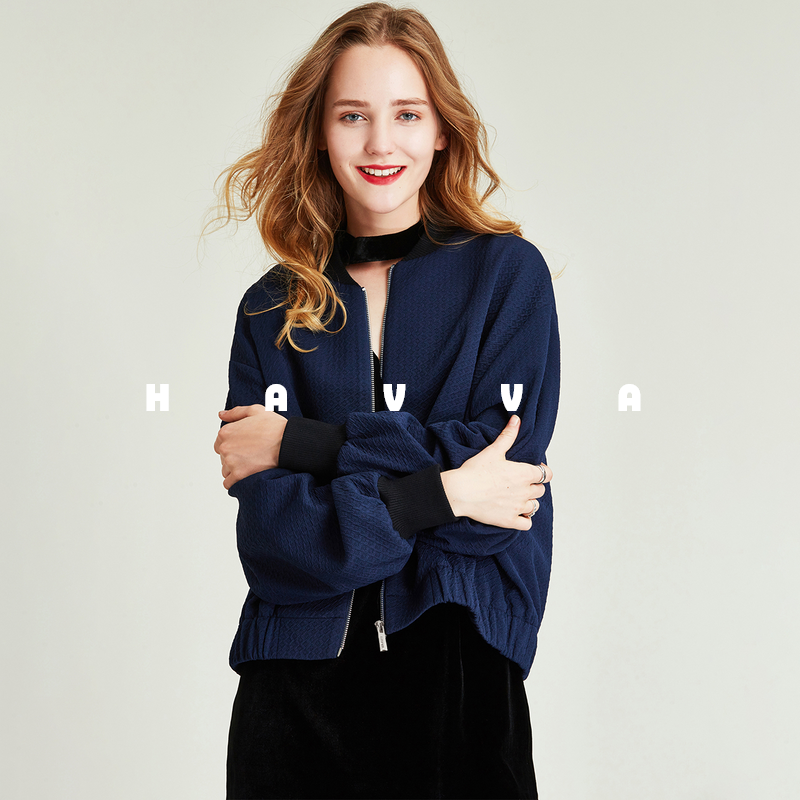 HAVVA棒球服外套女短款ins潮酷拼色夹克休闲上衣2026春季W39832,女装/女士精品,短外套,淘宝优惠券,粉丝福利购,淘宝优惠卷