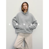 上衣2026春V3 HAVVA好穿搭卫衣女短款 连帽减龄宽松休闲长袖 02330