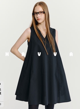 HAVVA高级感无袖背心A字连衣裙宽松舒适女士裙子2026夏季Q3-2052