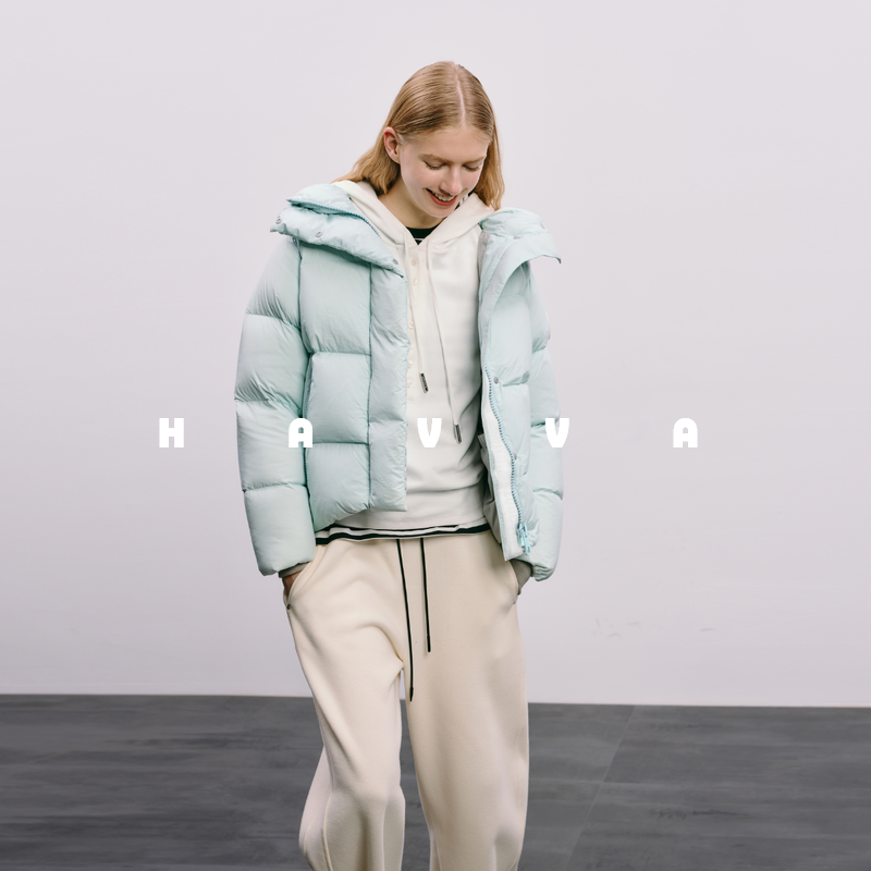HAVVA时尚女士纯色羽绒服
