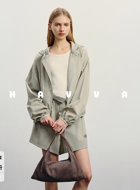 HAVVA不费心穿搭运动套装女连帽上衣短裤休闲两件套2026春Z27490