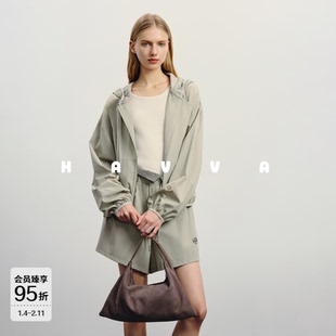 HAVVA不费心穿搭运动套装女连帽上衣短裤休闲两件套2026春Z27490