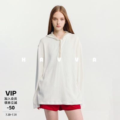 HAVVA半开襟oversize卫衣