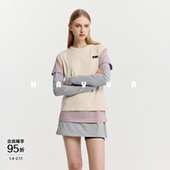 HAVVA美学撞色长短袖 4852 2026春Z3 T恤三件套叠穿套装 女士打底衫