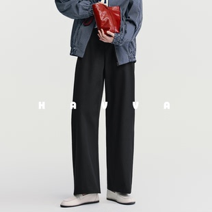 KX3 HAVVA舒适直筒西裤 子2026春季 好穿搭女士裤 3818 休闲阔腿长裤