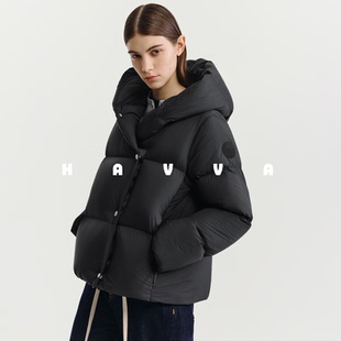 HAVVA高蓬松度高充绒量羽绒服舒适保暖女泡芙外套2025冬季Y3-2503