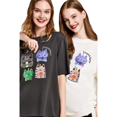 HAVVA圆领印花短袖T恤宽松舒适好搭女士半袖上衣2026夏季T3-13100