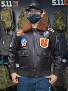 G1皮衣凌云同款 可拆毛领真皮皮衣 飞行夹克头层牛皮A2阿汤哥同款