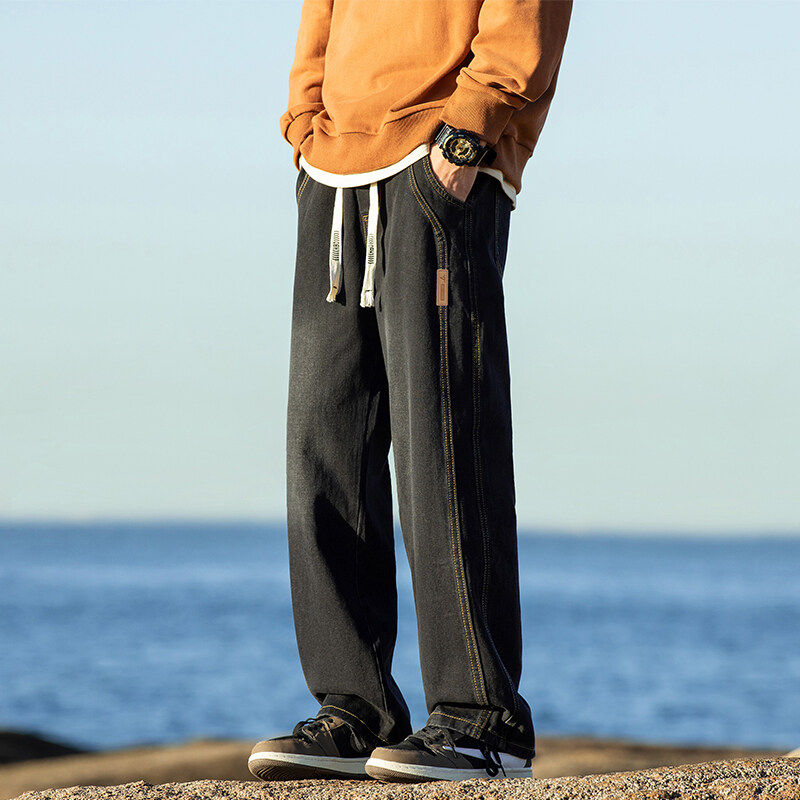 牛仔裤男春季2026新款复古大码直筒裤水洗宽松ins潮流休闲长裤子