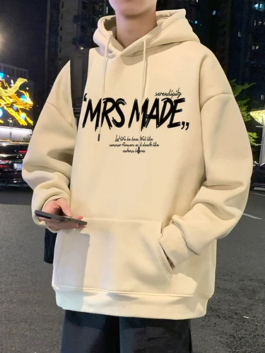 Демисезонная утепленная толстовка с капюшоном, в американском стиле, оверсайз