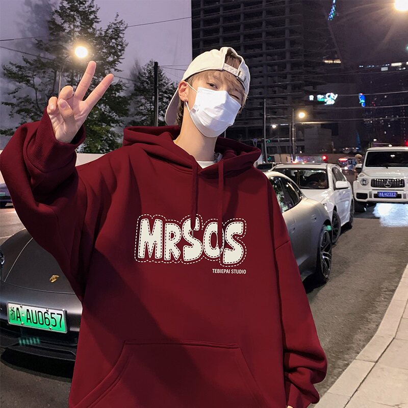 港风连帽卫衣男春秋季2026新款ins潮牌美式春装外套oversize帽衫