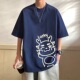 短袖 卡通印花体恤ins情侣潮牌宽松港风纯棉半袖 T恤男2026新款 夏季