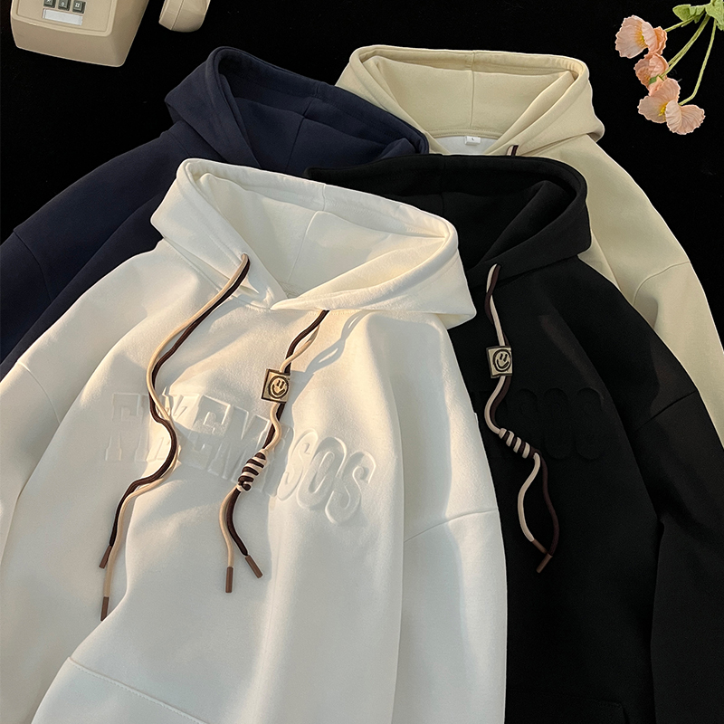 钢印字母潮流宽松休闲连帽卫衣