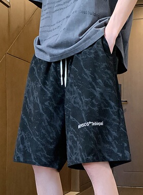 休闲短裤男夏季2026新款oversize潮牌运动裤大裤衩沙滩五分裤子5