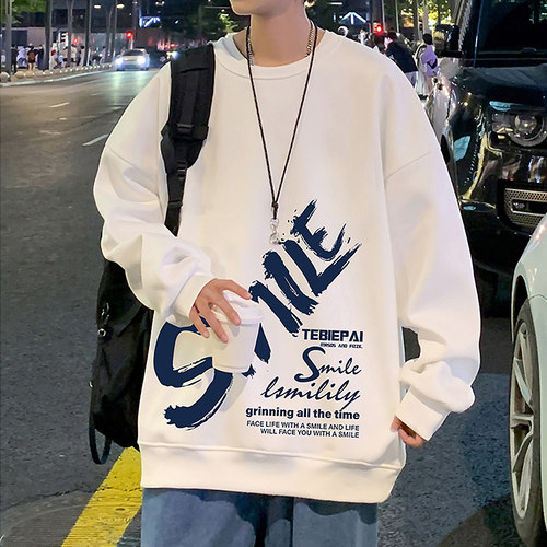 字母涂鸦原创设计潮流宽松卫衣