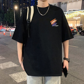 透气休闲运动男生体恤衫 短袖 宽松纯棉上衣大码 2026新款 T恤男夏季