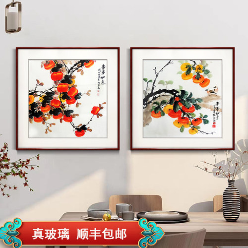 事事如意装饰画新中式沙发背景