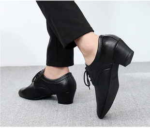 凉鞋 夏季 软底镂空鞋 2020新款 交谊舞拉丁舞鞋 舞蹈鞋 摩登鞋 真皮男式