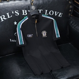 D33288079P80沙发白色2025春夏丝光棉翻领短袖POLO衫刺绣潮，商品下架区，电商D332