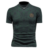 D33236929P80假模黑色2024秋冬纯棉中领短袖打底衫加绒加厚，男装T恤，电商D332