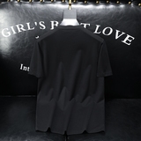 D33288076P75沙发黑色2025春夏丝光棉圆领短袖T恤印花男潮，商品下架区，电商D332