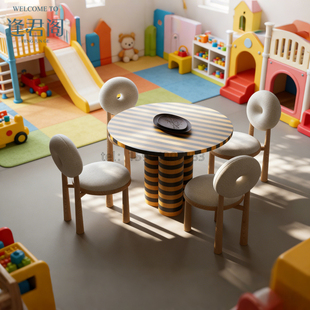 售楼处部儿童区桌椅营销中心娱乐手工桌幼儿园阅读区定制