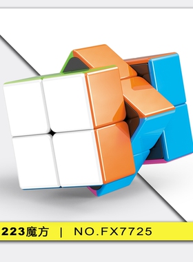 泛新二二三阶魔方 彩色223免贴纸233魔方实色 泛新二阶异形彩色