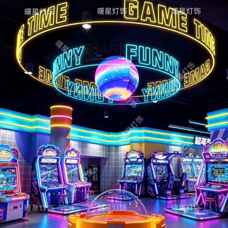 电玩城霓虹造型灯儿童乐园游乐场游戏厅潮玩馆抓娃娃机店商场灯具