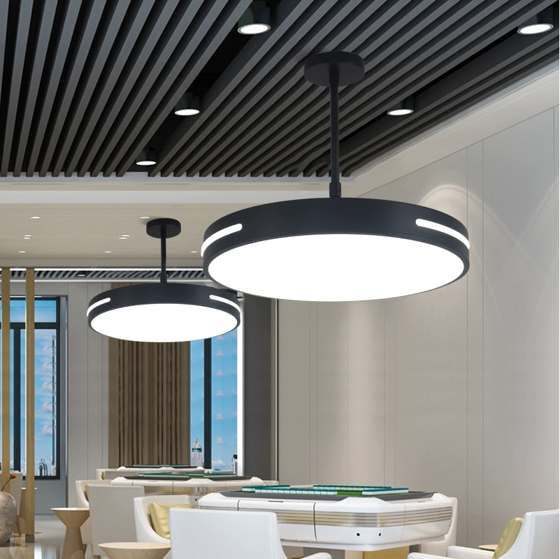 麻将房吊灯led棋牌室灯理发店台球房奶茶店吧台店铺办公室伸缩灯
